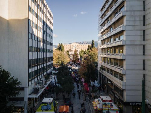 Výhľad na mesto Atény alebo výhľad na mesto priamo z apartmánu