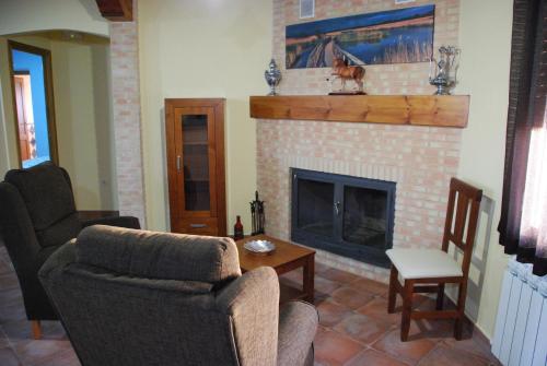 Predel za sedenje v nastanitvi Casa Rural Tablas de Daimiel