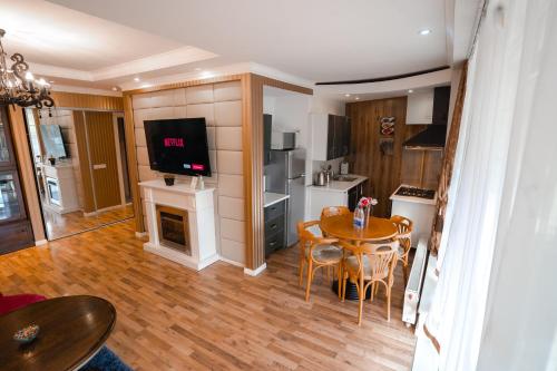 Dapur atau dapur kecil di Alpetri Apartments