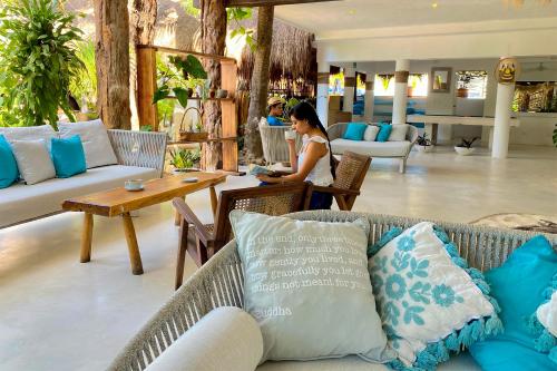 Posezení v ubytování Cabanas Tulum- Beach Hotel & Spa
