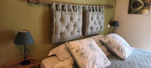 Ένα ή περισσότερα κρεβάτια σε δωμάτιο στο Chambre d'Hôtes L'Airial