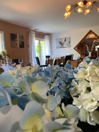 Χώρος καθιστικού στο Hôtel - Restaurant l'Hortensia