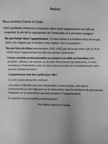 a page of a document with a paragraph at appartement 8 couchages 3 chambres in Sens