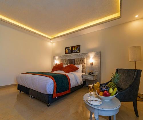 Katil atau katil-katil dalam bilik di Petra Canyon Hotel