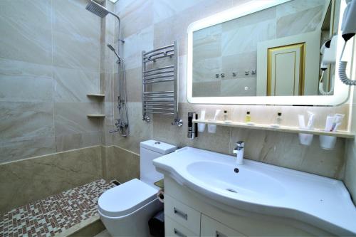 Koupelna v ubytování Hotel Agava