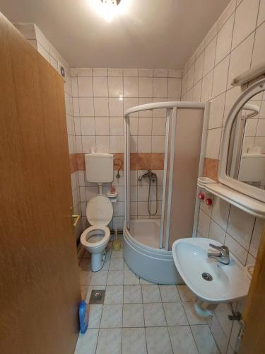 Koupelna v ubytování Apartment Štulović