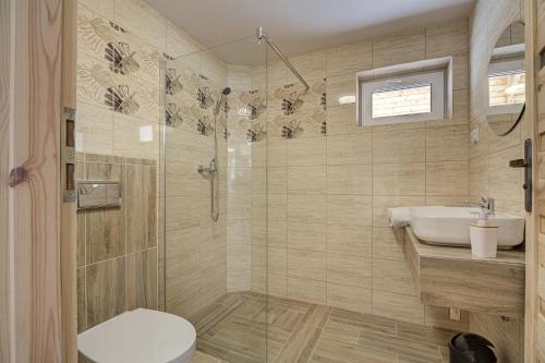 Koupelna v ubytování Chyże na Zbyrze