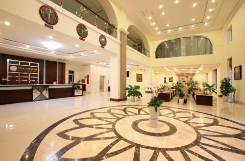 Vstupní hala nebo recepce v ubytování Ban Thach Riverside Hotel & Resort