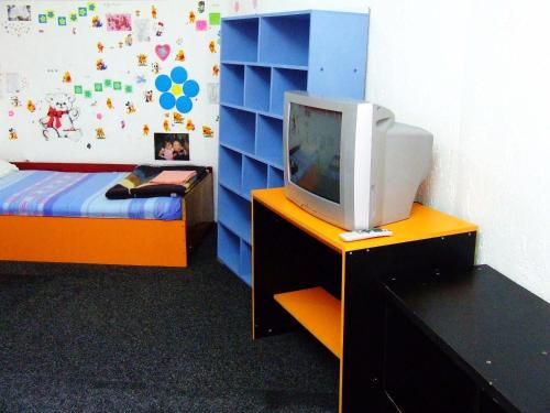 TV a/nebo společenská místnost v ubytování Hostel Domestika
