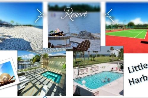 Výhled na bazén z ubytování Beautiful one bedroom resort-style studio with pool and beach access nebo okolí