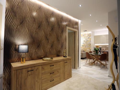 Area soggiorno di LA Larissa Luxury Apartments Stelve