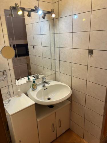 Koupelna v ubytování Apartma Anastasija