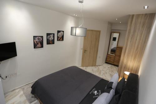 Letto o letti in una camera di LA Larissa Luxury Apartments Stelve
