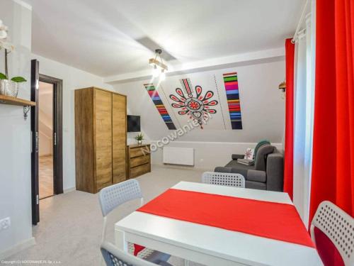 Postel nebo postele na pokoji v ubytování Domek na Wzgórzu