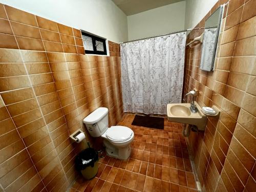 Koupelna v ubytování Casa Luna