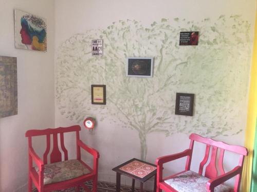 Χώρος καθιστικού στο Gira Arte Hostel