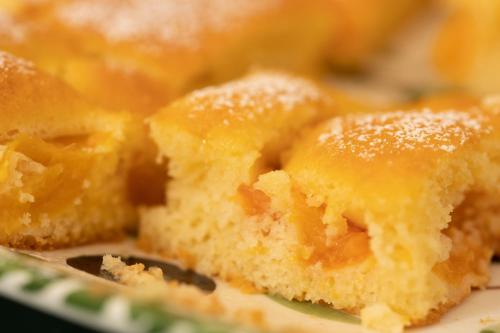 a close up of a piece of pineapple cake at Hotel Schlair in Kremsmünster