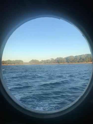 a view of a large body of water from a boat at Apartments Villa Lora in Kraj