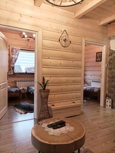 Χώρος καθιστικού στο Apartament w Zagrodzie