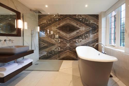 A bathroom at Aldwark Manor Estate