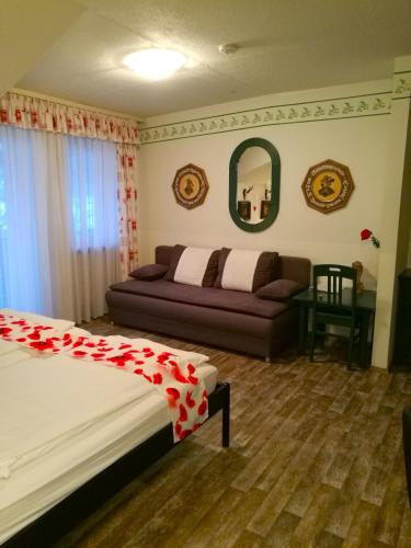 Ένα ή περισσότερα κρεβάτια σε δωμάτιο στο Apartment Christopherhof 11, Grafenwiesen