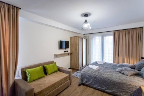 Posezení v ubytování Gudauri Ski Resort Chic Apartment