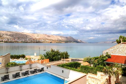 a view of a body of water from a building at Villa Kajgo-Pag in Pag