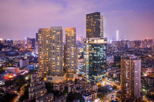 Nespecifikovaný výhled na destinaci Shekou nebo výhled na město při pohledu z hotelu