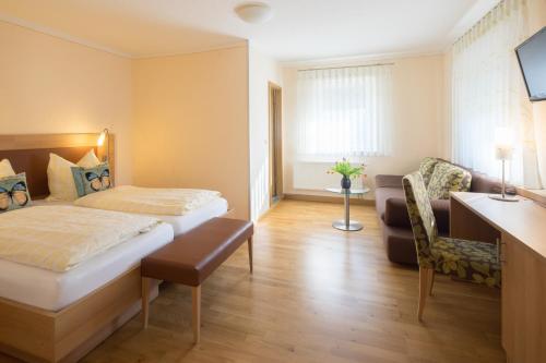 Hotel Goldener Löweにあるベッド