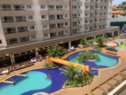 an overhead view of the pool at a resort at Enjoy Olimpia Park Resort in Olímpia