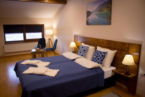 Llit o llits en una habitació de Villa Boro