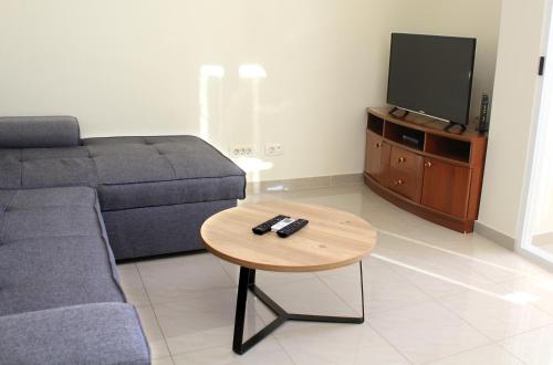 Televízia a/alebo spoločenská miestnosť v ubytovaní Apartment MEL