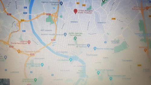 eine Karte der Stadt Phiadelphia in der Unterkunft Loc Appart in Toulouse