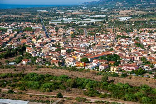 an aerial view of a town on a hill at Marin Hotel in Pula
