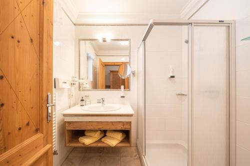 Koupelna v ubytování Hotel Hubertus