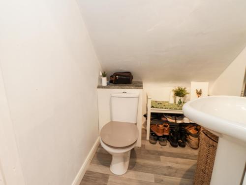 a bathroom with a toilet and a sink at Egypt Granary in Tonbridge