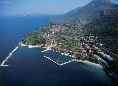 an aerial view of a small island in the water at Studio apartment in Trpanj with terrace, air conditioning, WiFi, washing machine 4199-5 in Trpanj