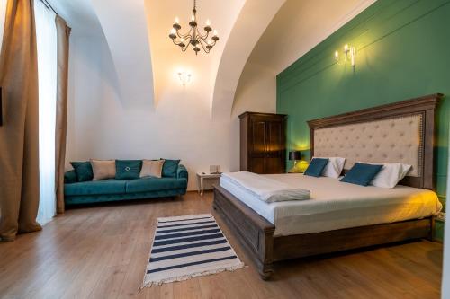 Un pat sau paturi într-o cameră la Apartment Green