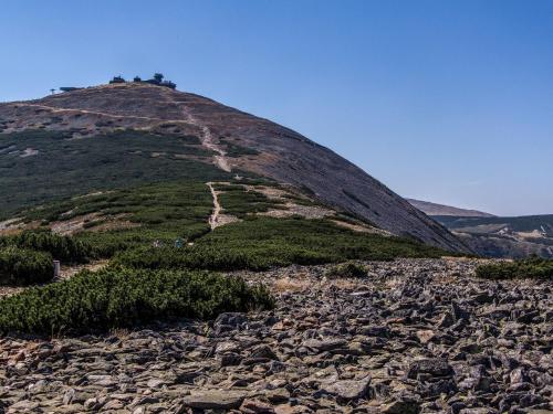 a mountain with a trail on top of it at Apartment Nad Łomniczką-1 by Interhome in Karpacz