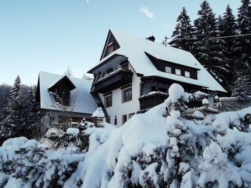a house covered in snow with trees at Apartment Tillisch by Interhome in Sasbachwalden