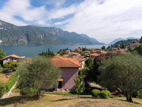 a town with a lake and mountains in the background at Villa Vittoria by Interhome in Bellagio