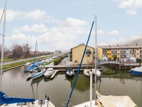 a group of boats are docked in a marina at Apartment Cook P1-2 by Interhome in Bouveret