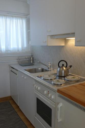 Kuchyň nebo kuchyňský kout v ubytování Apartment Chesa Cripels I by Interhome