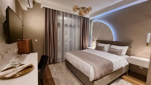 Postel nebo postele na pokoji v ubytování Belgrade Waterfront-Beograd na vodi - BW Arcadia Lux