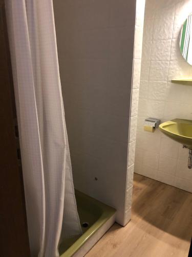 a bathroom with a shower and a sink at Ferienhaus Gerti Werfenweng in Werfenweng