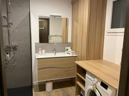Koupelna v ubytování Nouveau Gîte Bain Nordique
