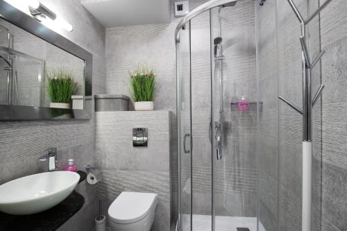 Koupelna v ubytování Apartament Klimczok