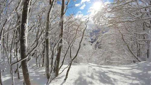 Appartamento con vista sul Cimone durante el invierno