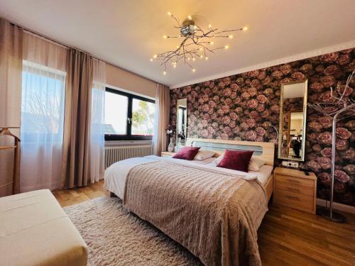 Ένα ή περισσότερα κρεβάτια σε δωμάτιο στο Apartments "Lichtenstein Valley"