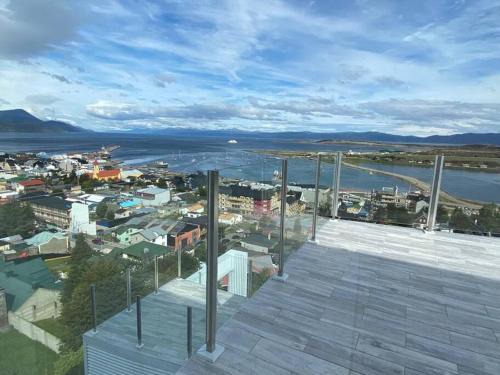 a view of a city from the roof of a building at Infinity View Pent House III in Ushuaia